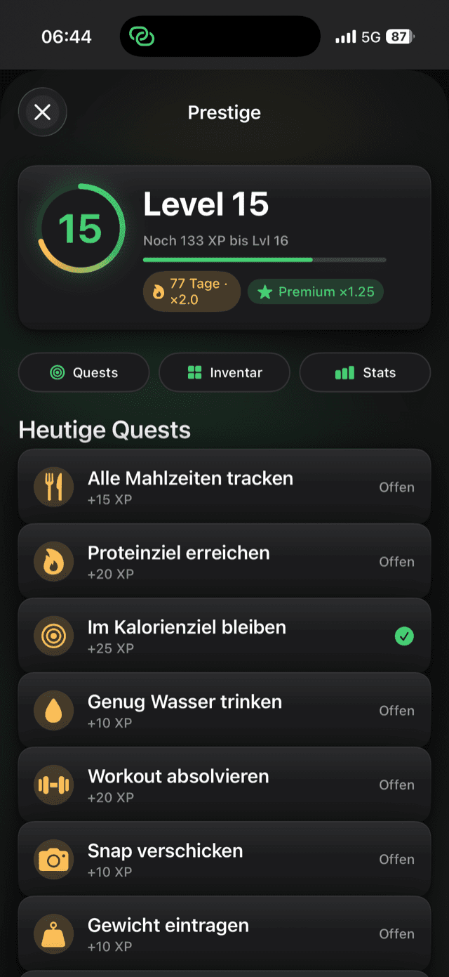 Level & Quests